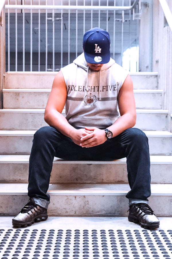 SIX.EIGHT.FIVE SLEEVELESS HOODIE