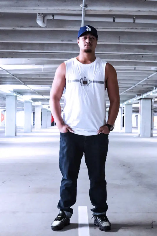 SAMOA SHIELD TANK SINGLET STREET CULTURE CO