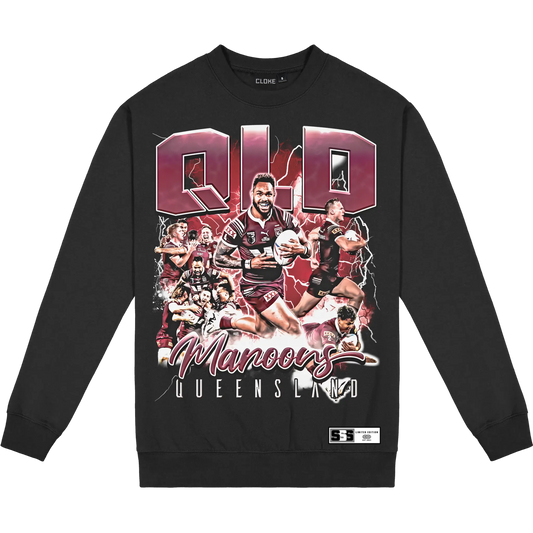 QLD GRAPHIC CREWNECK STREET CULTURE CO