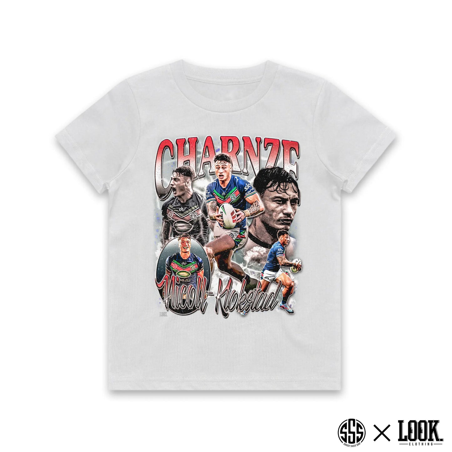 Charnze Nicoll-Klokstad (NZ Warriors) - KIDS Graphic Tee x LOOK. STREET CULTURE CO