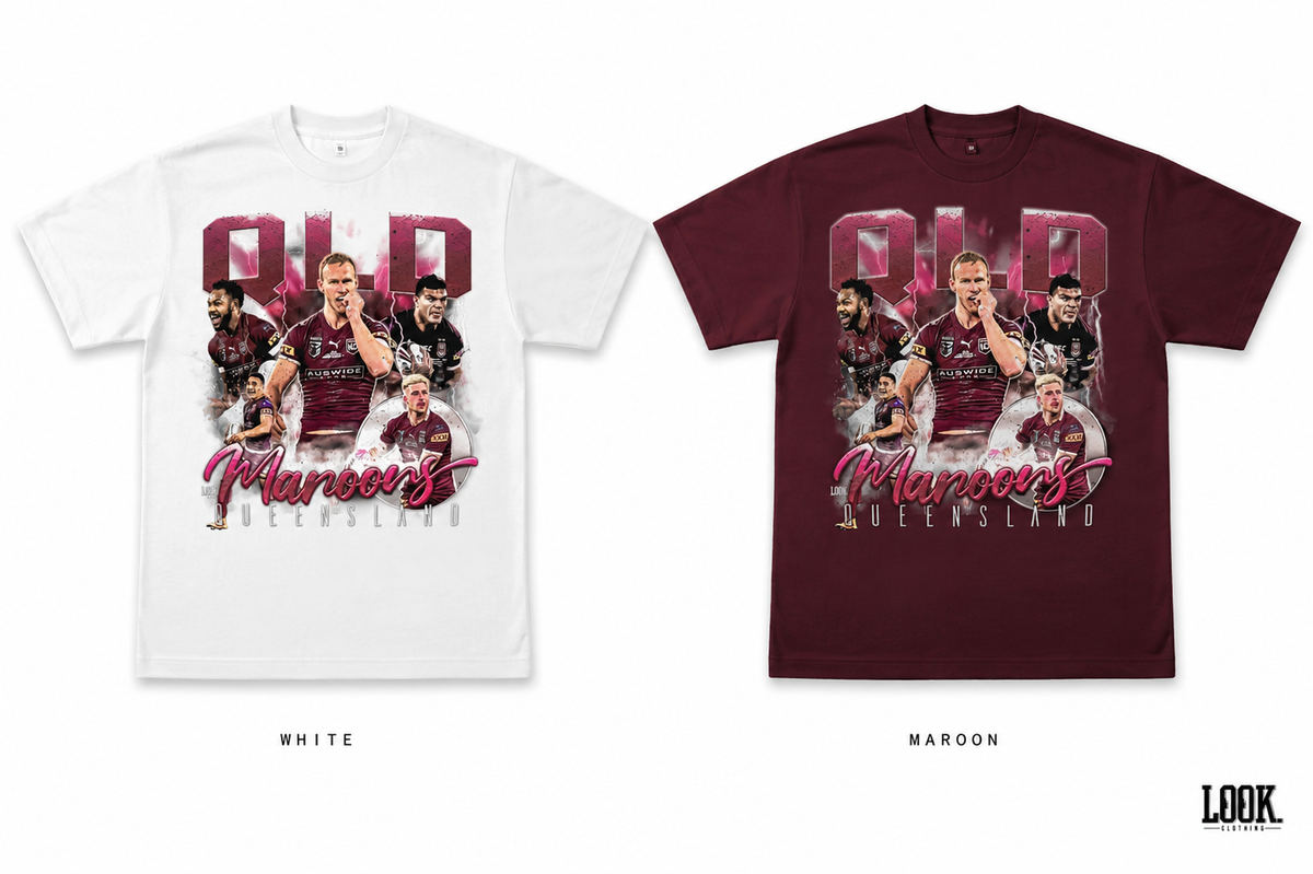 QLD Maroons Vintage Tee