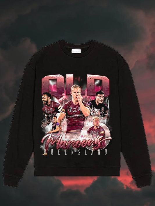 QLD MAROONS CREWNECK STREET CULTURE CO