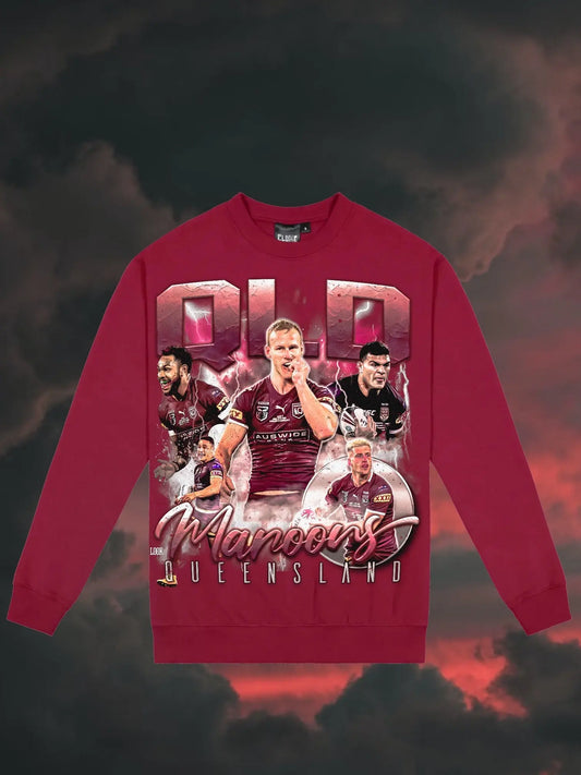 QLD MAROONS CREWNECK STREET CULTURE CO