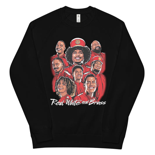RED WHITE & BRASS SWEATSHIRT
