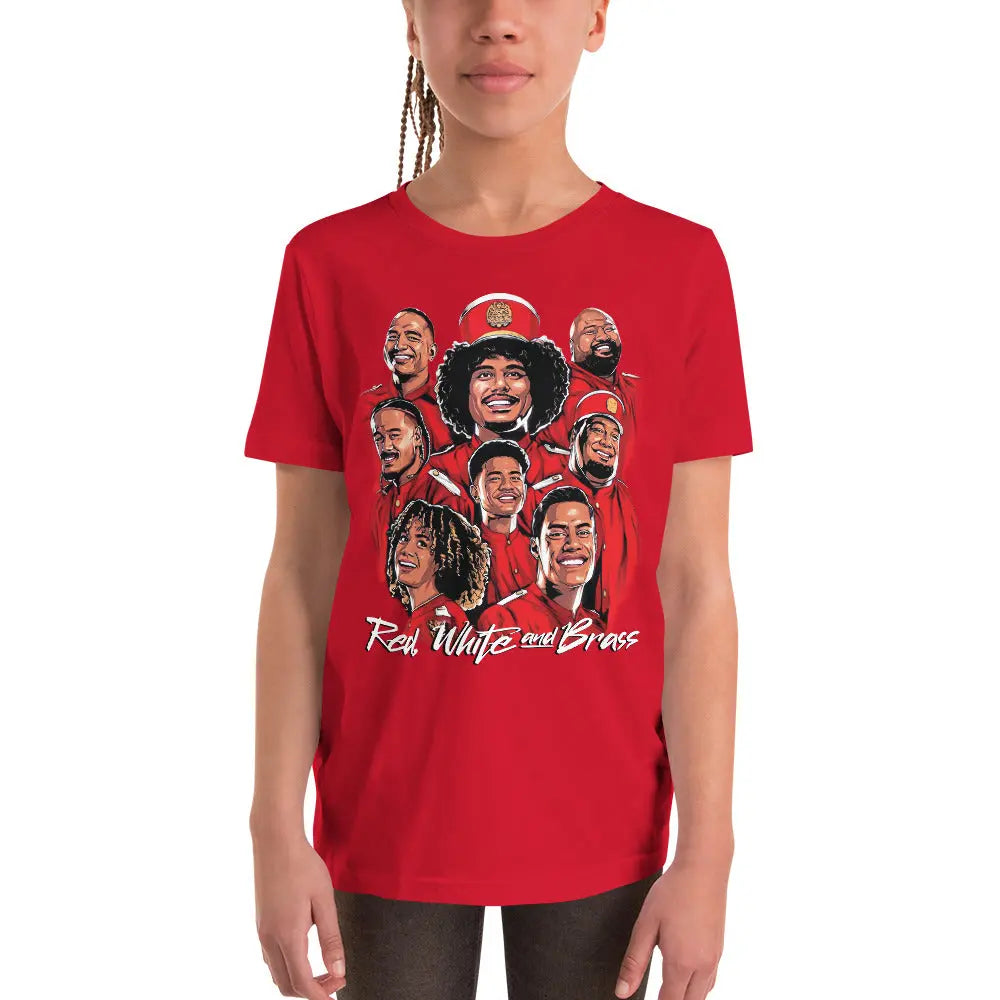 RED WHITE & BRASS KIDS TEE STREET CULTURE CO
