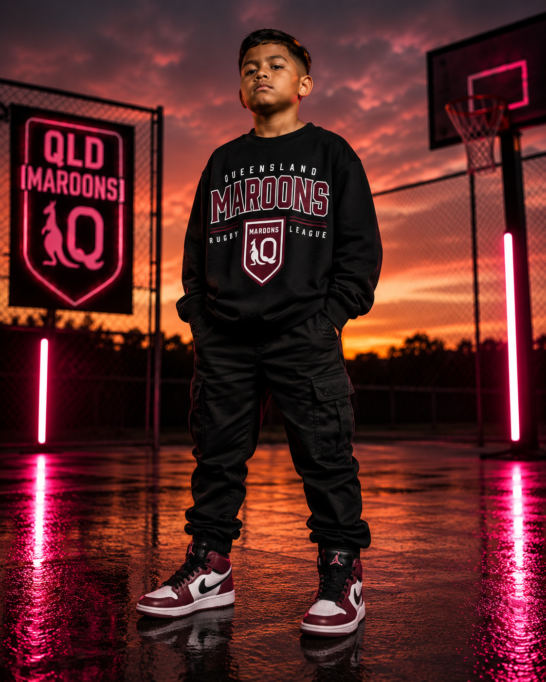 QLD KIDS CREWNECKS