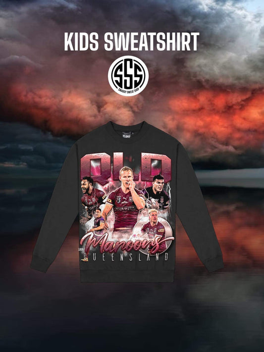 KIDS QLD CREWNECKS